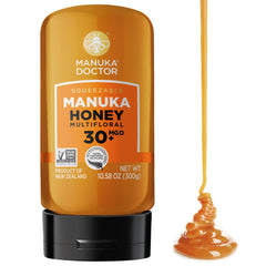 Manuka Doctor MGO 30+ squeezy bottle front for mess-free everyday honey