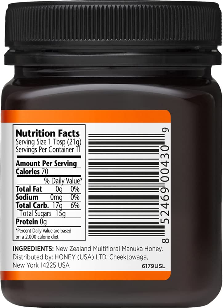 Manuka Doctor MGO 35+ honey pour over tea for natural flavor.