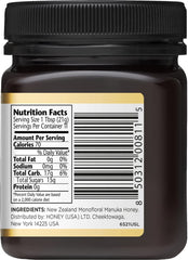 Manuka Doctor MGO 525 bottle pour showing thick amber honey