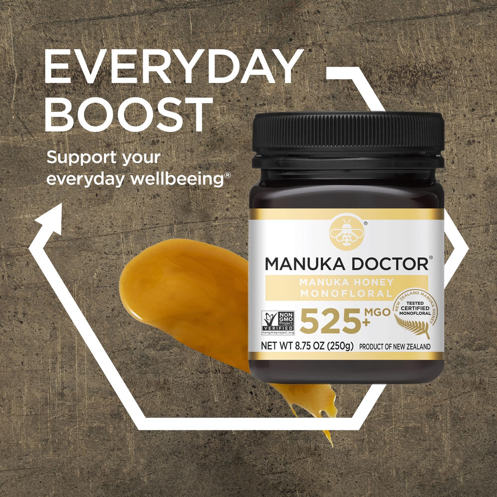 Manuka Doctor MGO 525 toast drizzle over morning toast