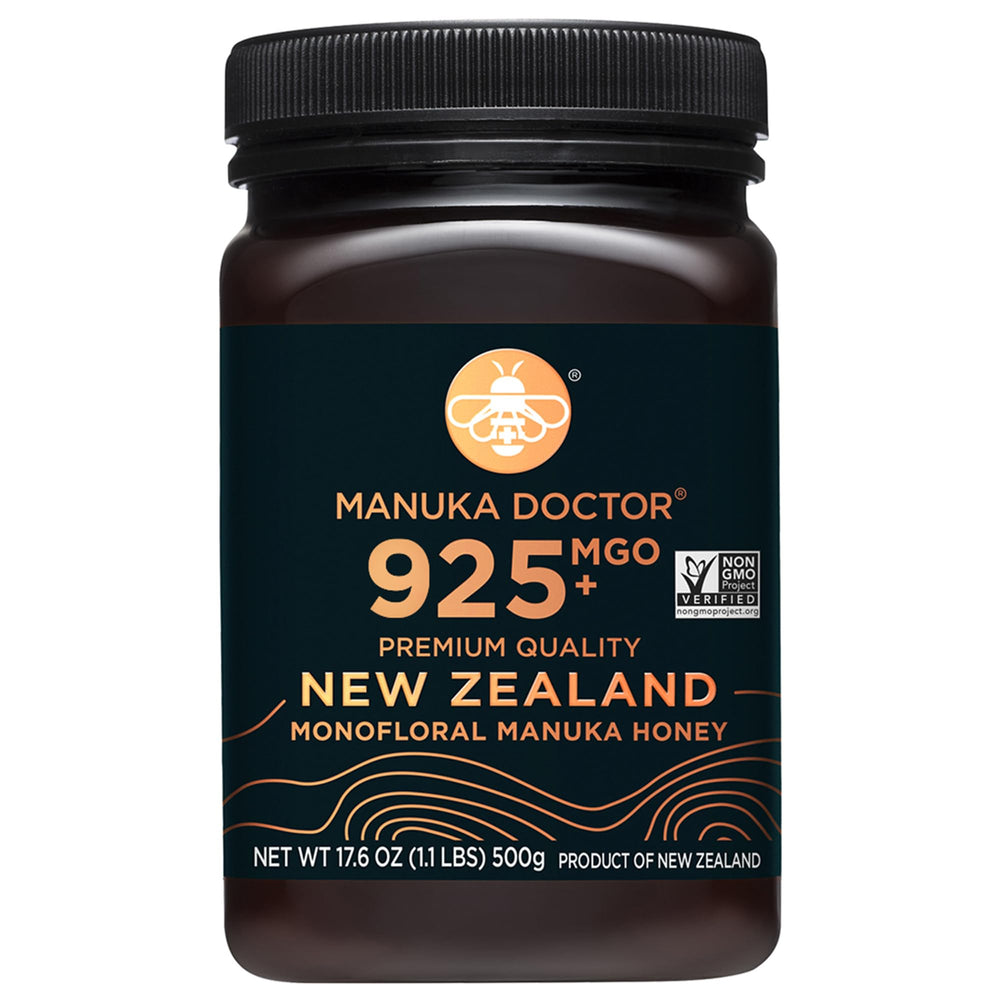 Manuka Doctor bottle of MGO 925 honey, premium NZ energy booster.