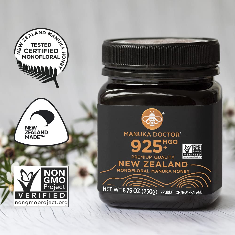 Manuka Doctor MGO 925 honey drizzled on waffles for sweetness.