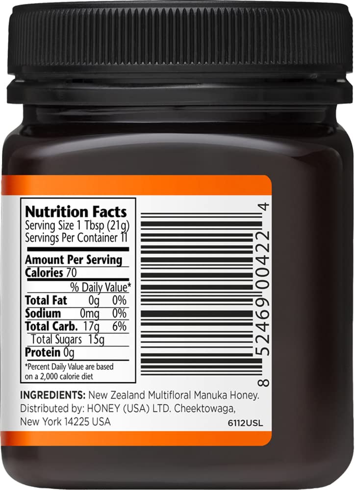 Manuka Doctor MGO 80+ jar closeup highlighting raw NZ honey and velvety texture