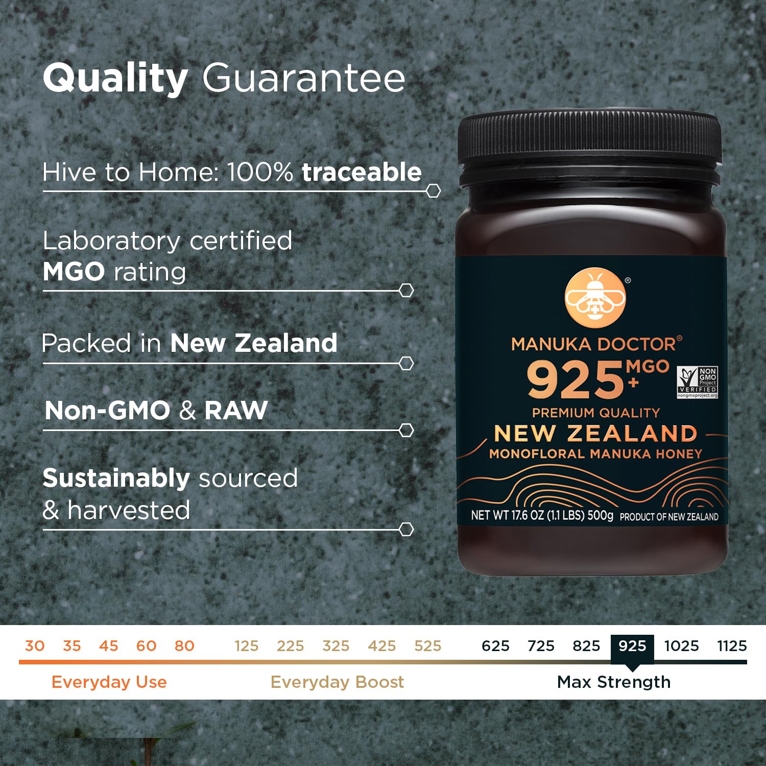 Manuka Doctor monofloral NZ honey jar, authentic harvest for everyday sweetness.