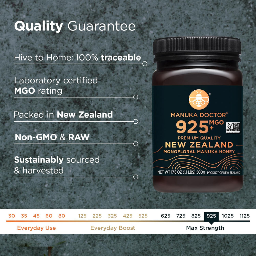 Manuka Doctor monofloral NZ honey jar, authentic harvest for everyday sweetness.