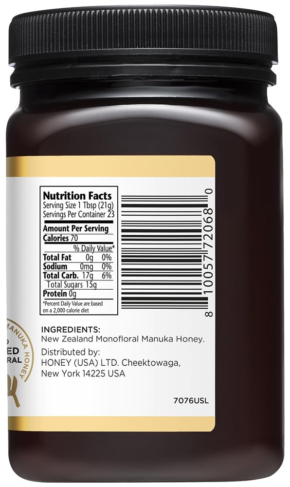 Manuka Doctor pure New Zealand honey bottle highlights authenticity and quality.