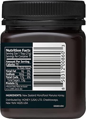 Manuka Doctor raw New Zealand honey bottle, ideal for tea, toast, or baking
