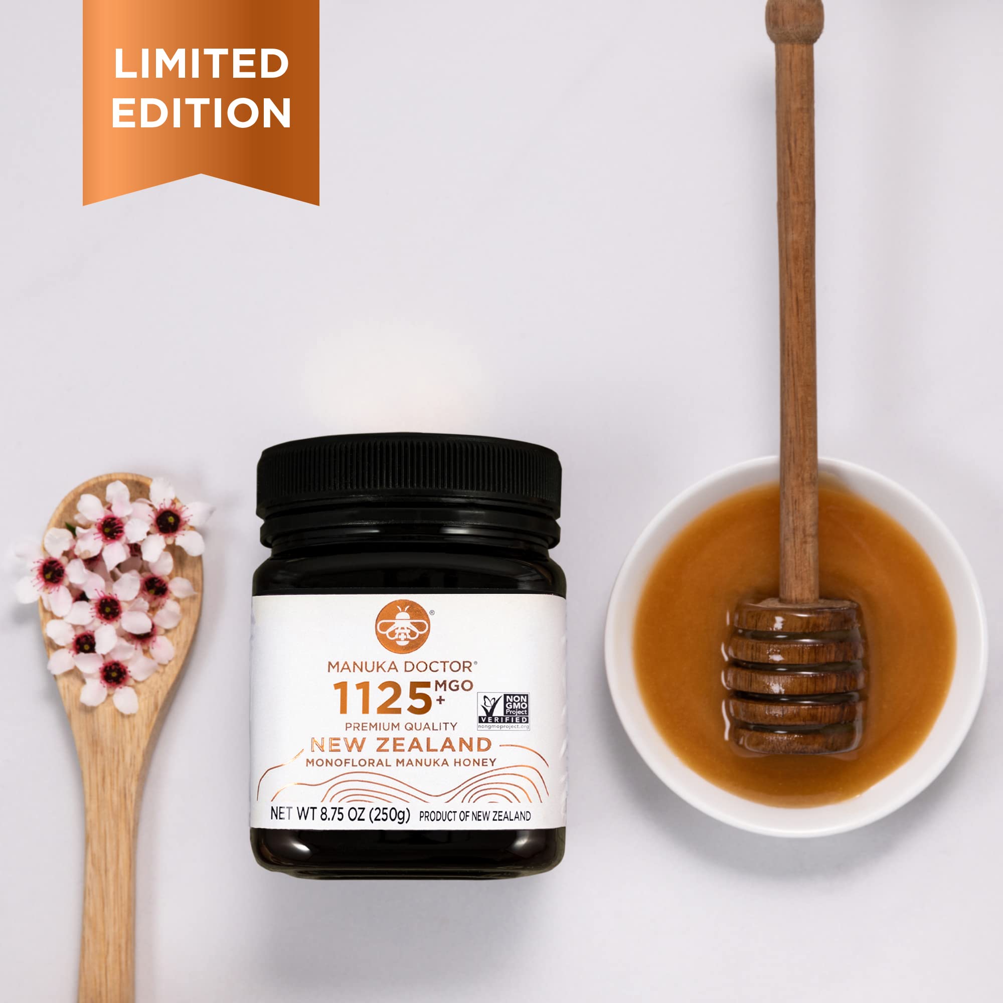 Manuka Doctor honey added to tea for sweetness