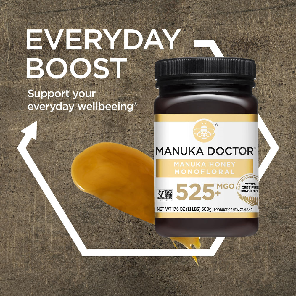 Manuka Doctor honey in tea or smoothie adds subtle herbal warmth.