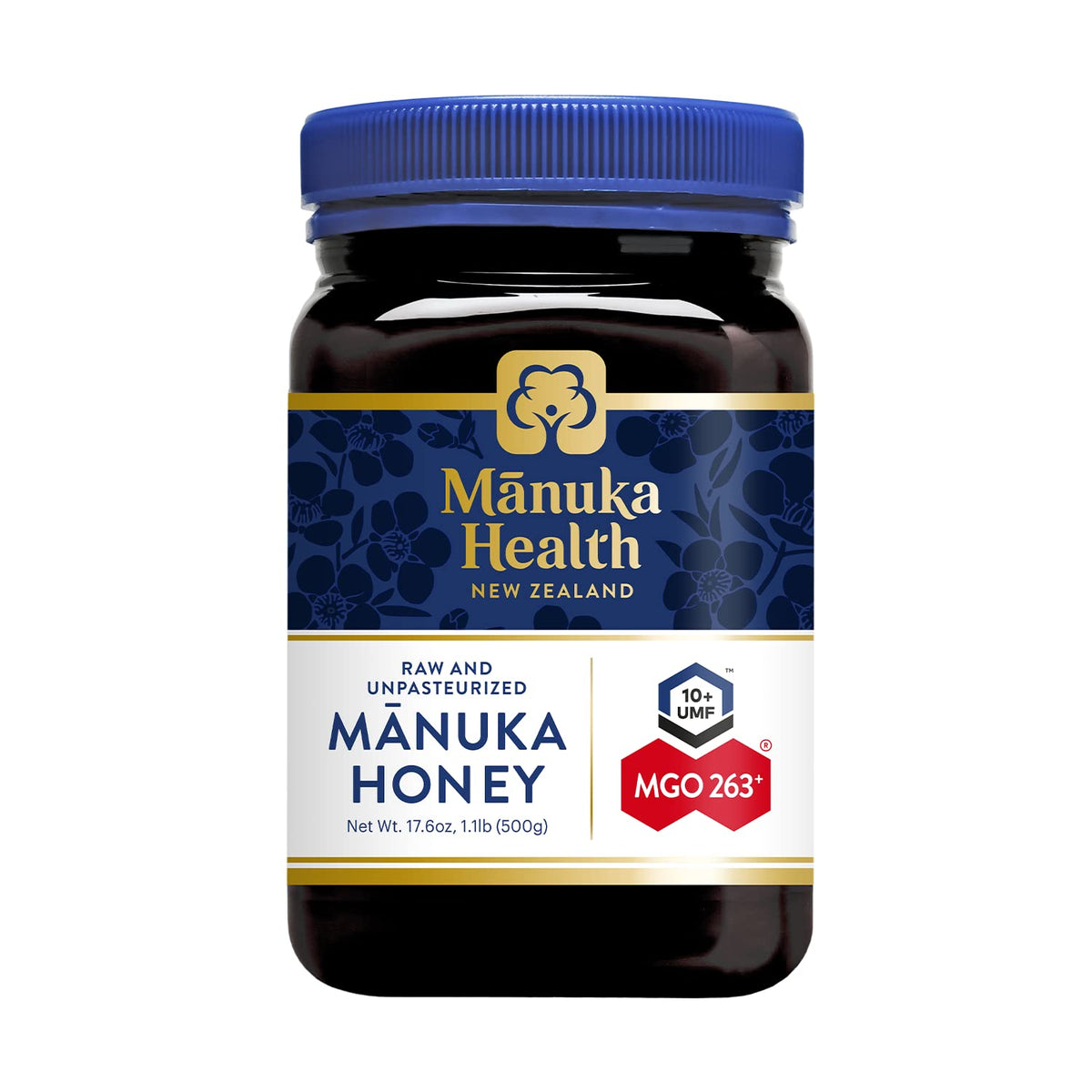 Manuka Health UMF 10+ MGO 263+ honey jar shows premium quality