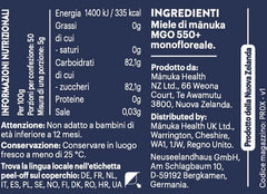 Manuka Health UMF 16+ jar label close-up showing authentic certification