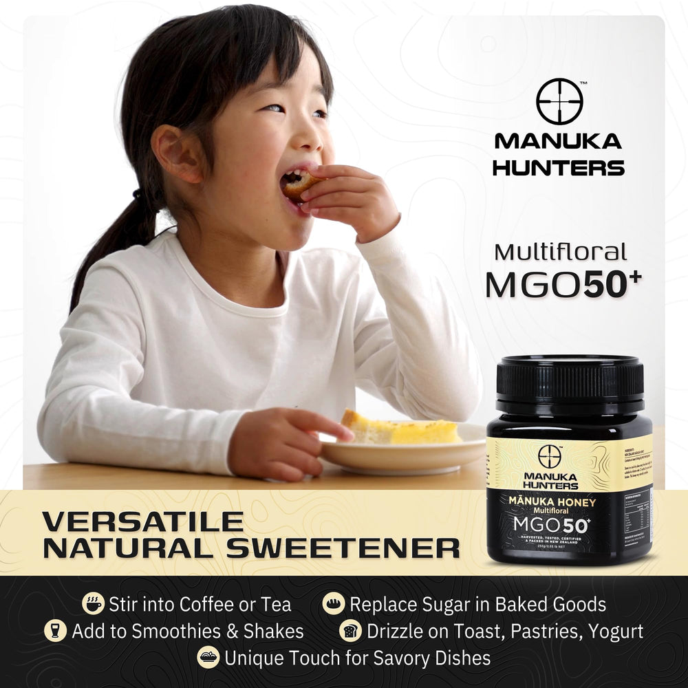Smoothie with Manuka Hunters honey adds natural sweetness