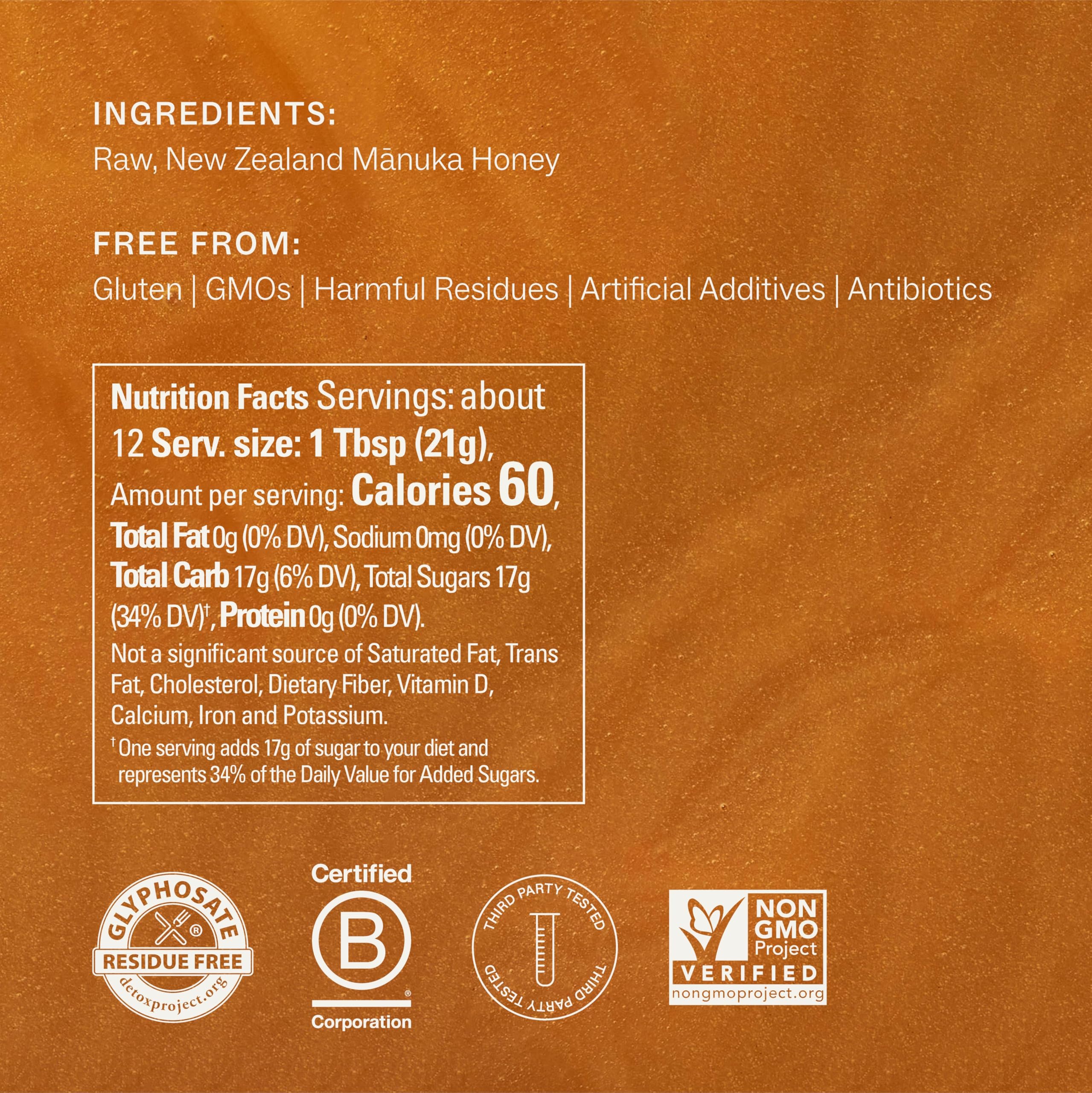 Manukora Manuka honey MGO 850+ bottle highlighting high potency and quality
