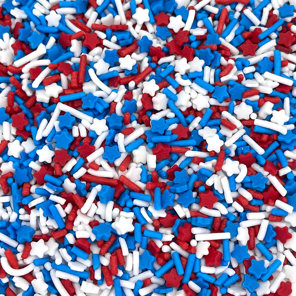 Manvscakes american flag sprinkles decorate donuts with pride.