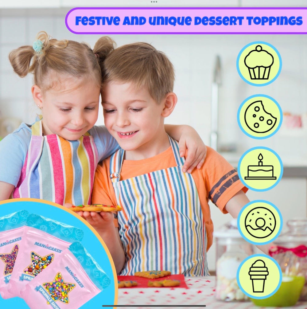 Manvscakes artisan sprinkles from a family owned brand
