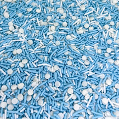 Manvscakes blue star sprinkles ideal for festive cake decoration