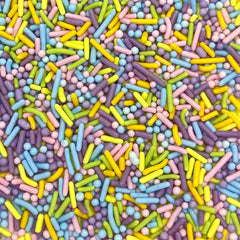 Manvscakes dye-free sprinkles collection for Easter and spring desserts.
