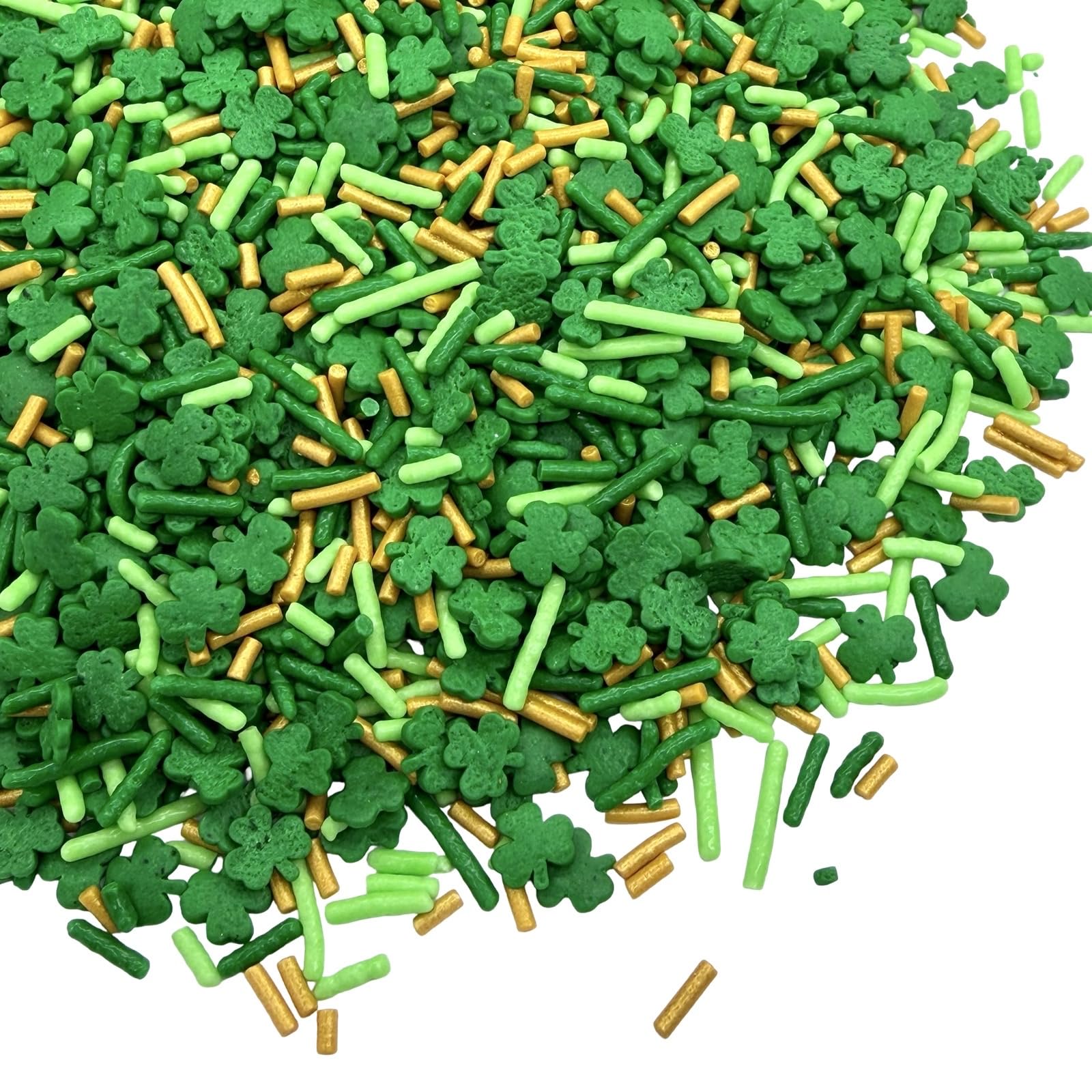 Manvscakes edible green sprinkles for cakes, cookies, and desserts.