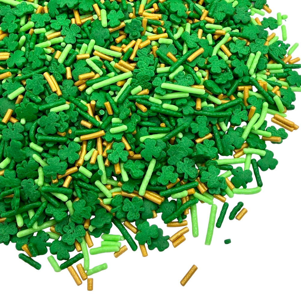 Manvscakes edible green sprinkles for cakes, cookies, and desserts.