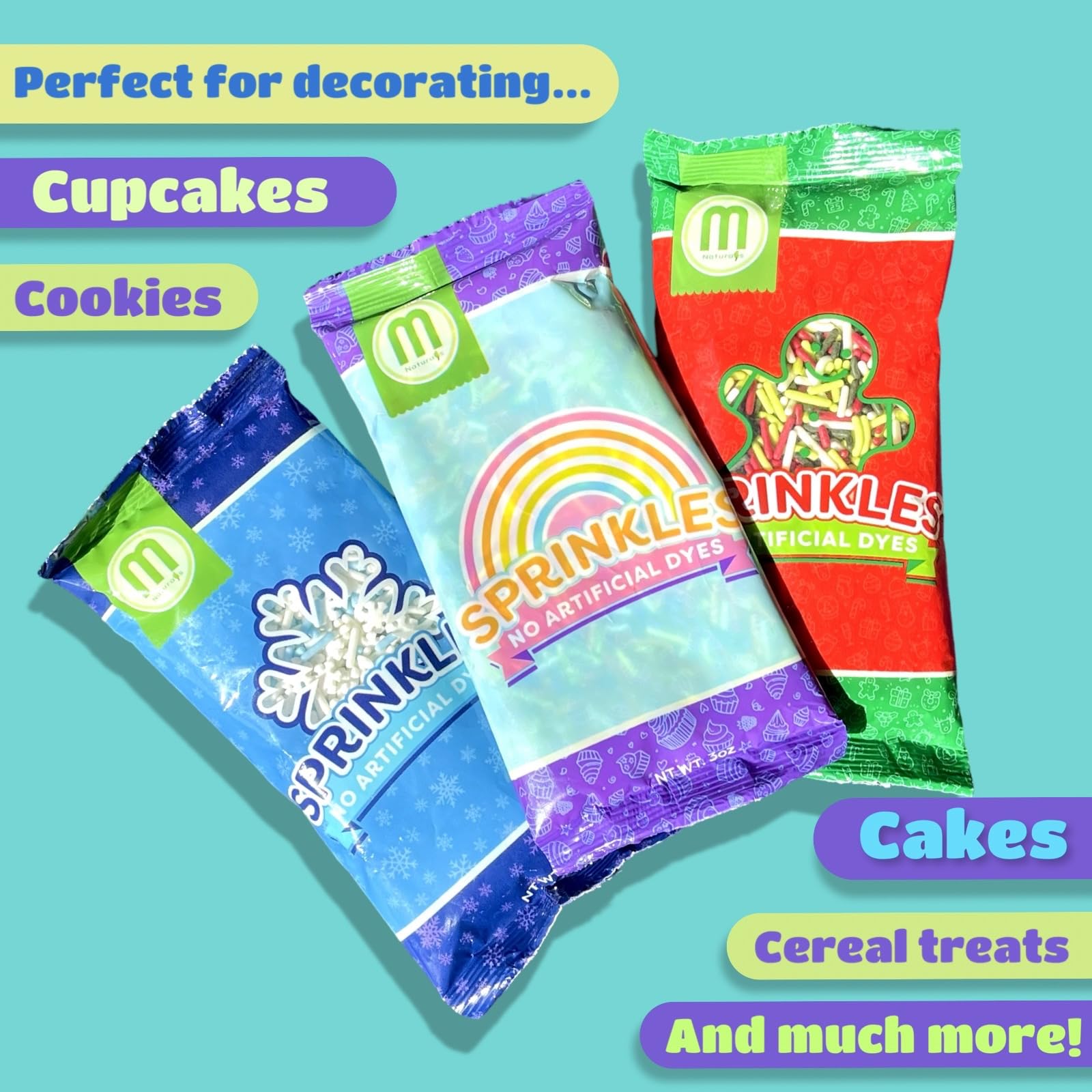 Manvscakes nut free dairy free sprinkles for inclusive baking