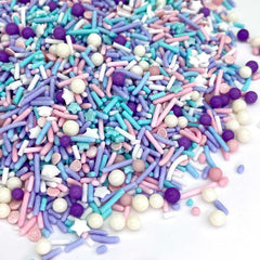 Manvscakes pink blue themed sprinkles brighten desserts for festive celebrations.