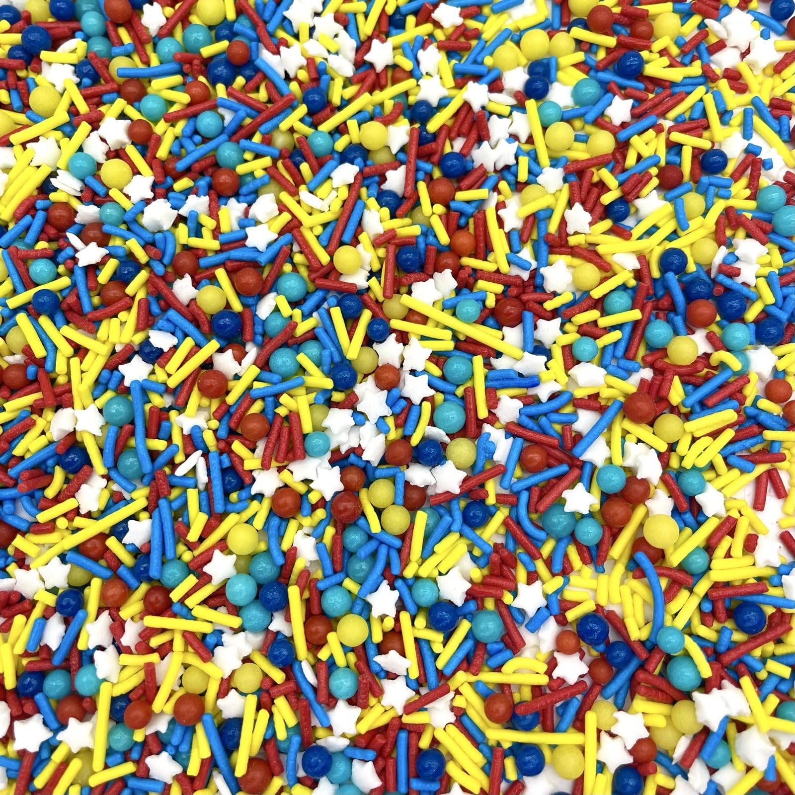 Manvscakes blue-silver confetti sprinkles brighten cookies and desserts.