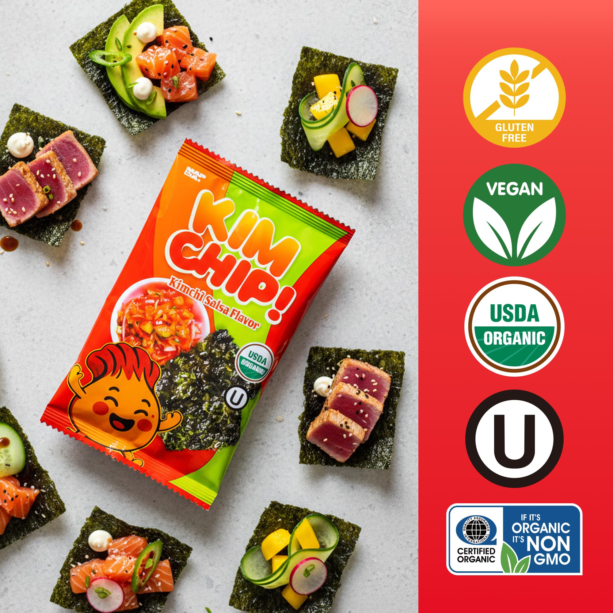 MAPDA KIMCHIP vegan and gluten-free snack option