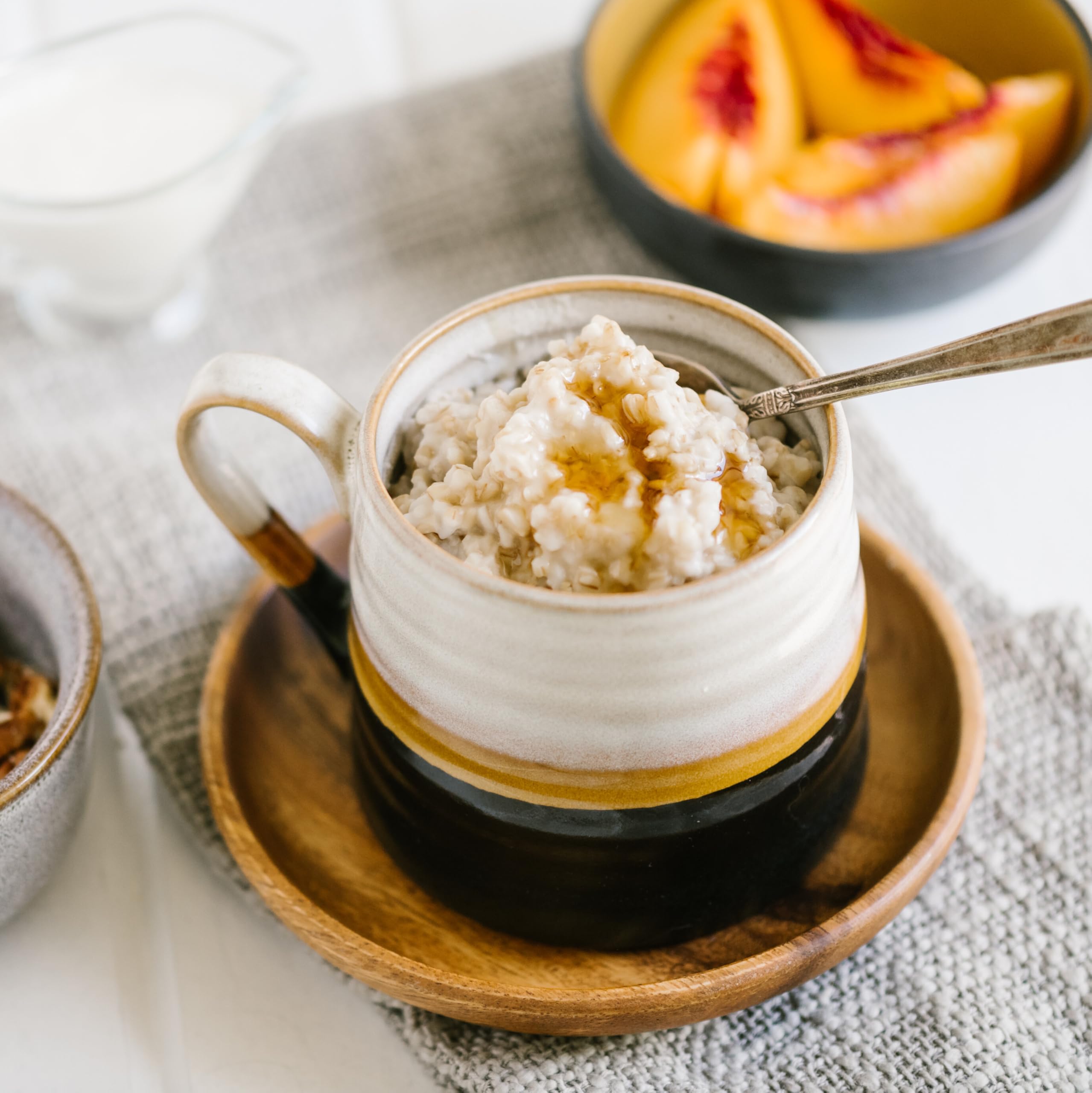 Maple Grove Farms sugar-free syrup topping yogurt bowls for maple sweetness