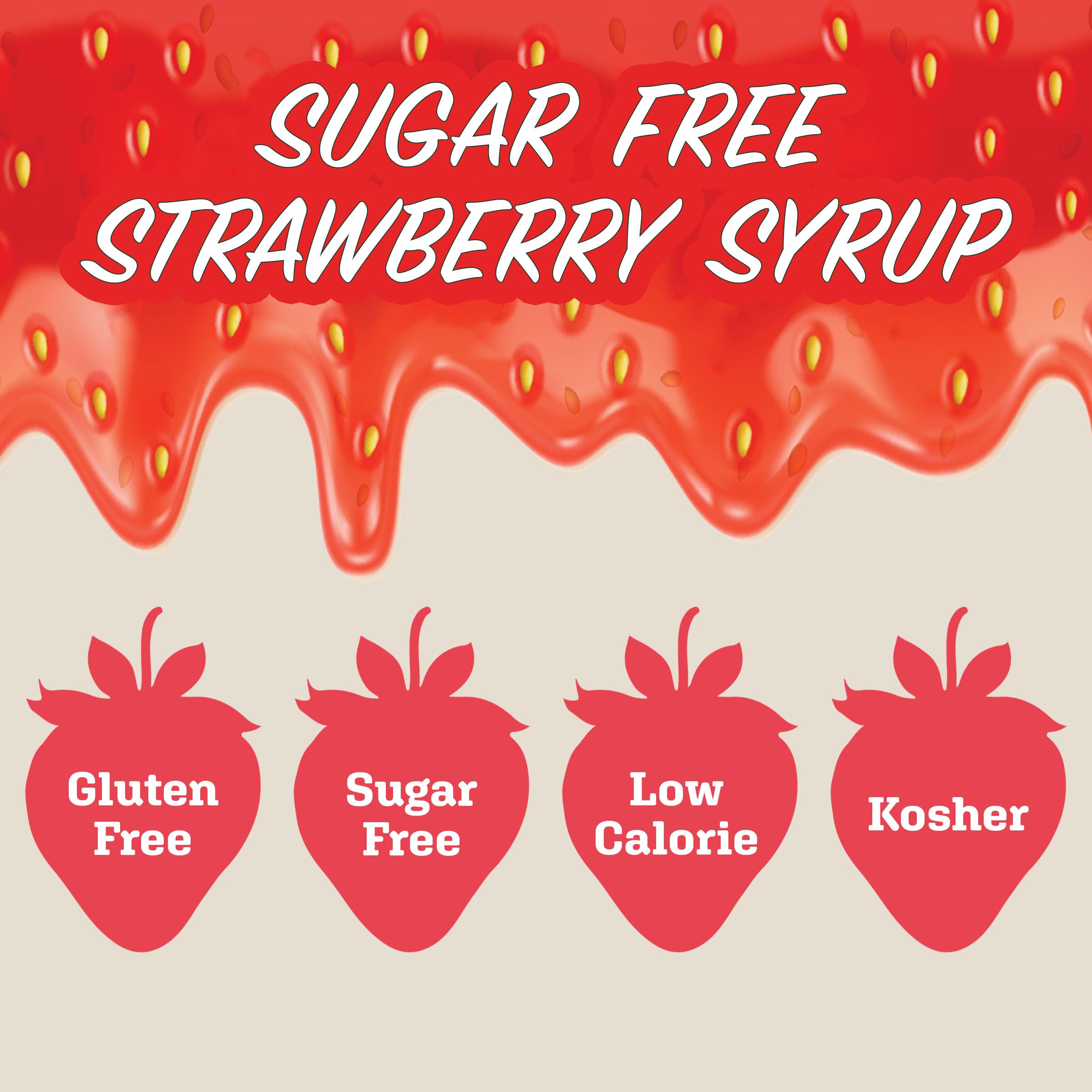 Sugar-free strawberry syrup added to coffee for berry aroma