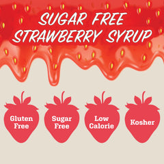 Sugar-free strawberry syrup added to coffee for berry aroma