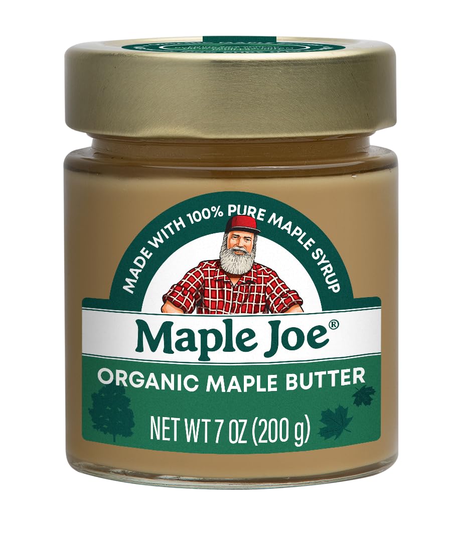 Maple Joe organic maple butter spread in a glass jar for premium indulgence