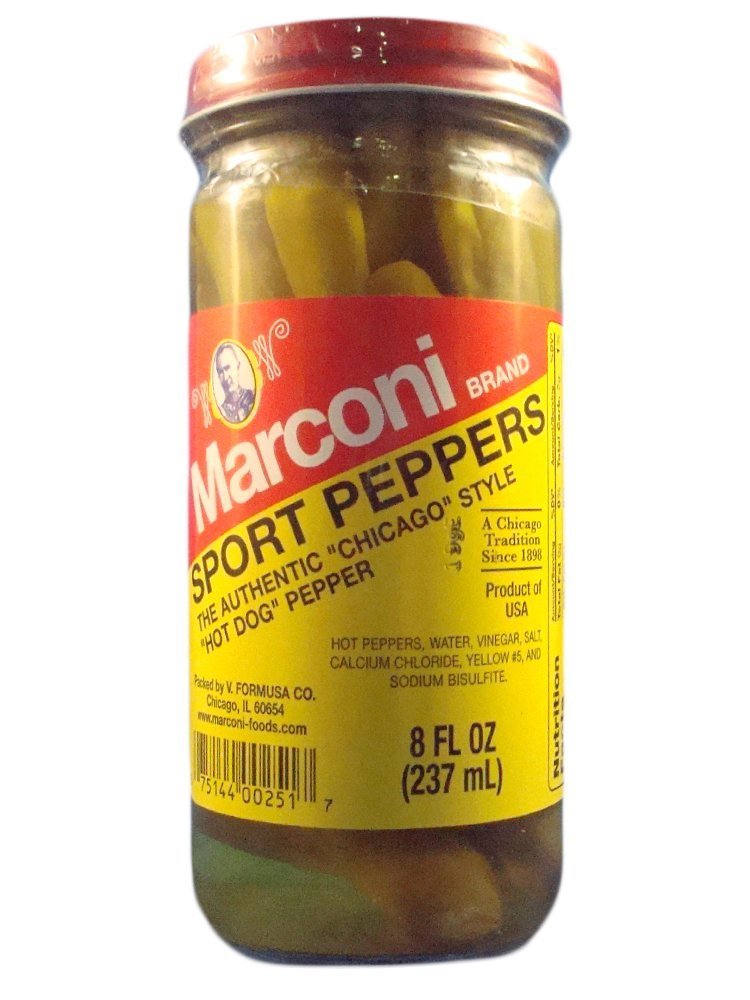 Marconi Pepper Hot Sport on hot dogs and pizzas boosts flavor