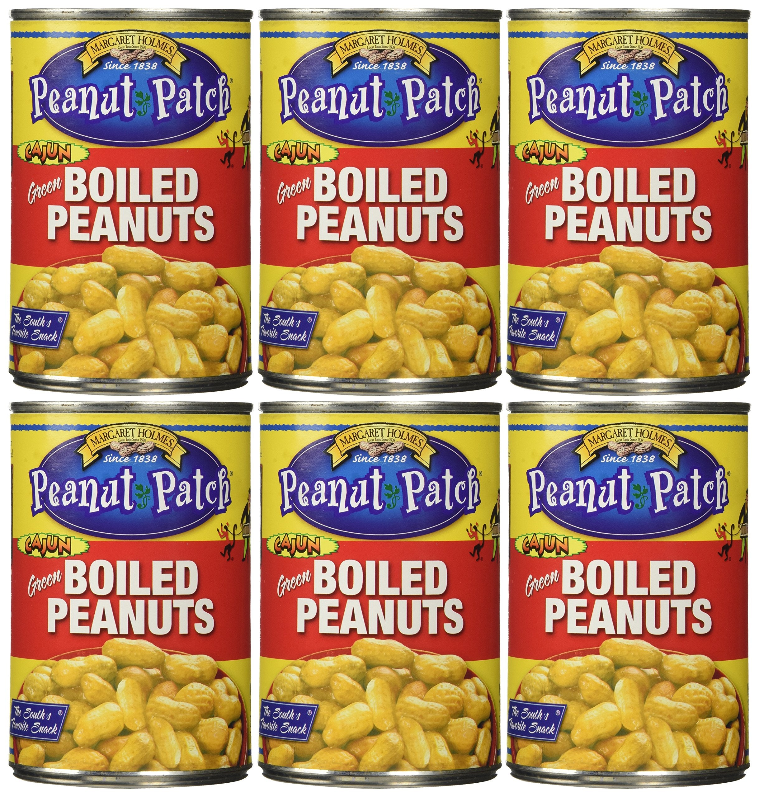 Margaret Holmes Cajun-style boiled peanuts pack-6; savory, shareable snack for parties and gatherings.