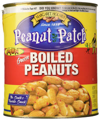 Margaret Holmes Green Cajun Boiled Peanuts can front label, great grab-and-go snack.