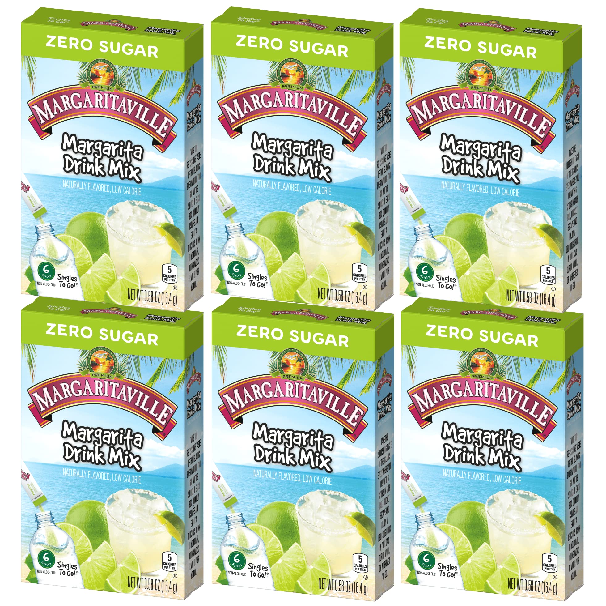 Margaritaville Singles To Go boxes arranged for stocking and entertaining guests.