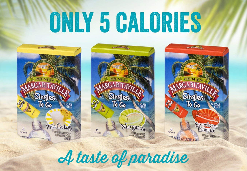 Margaritaville Singles To Go on-the-go setup shown with travel bottle.