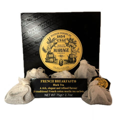 Mariage Frères French Breakfast Tea box showcases premium black tea selection for a balanced morning ritual