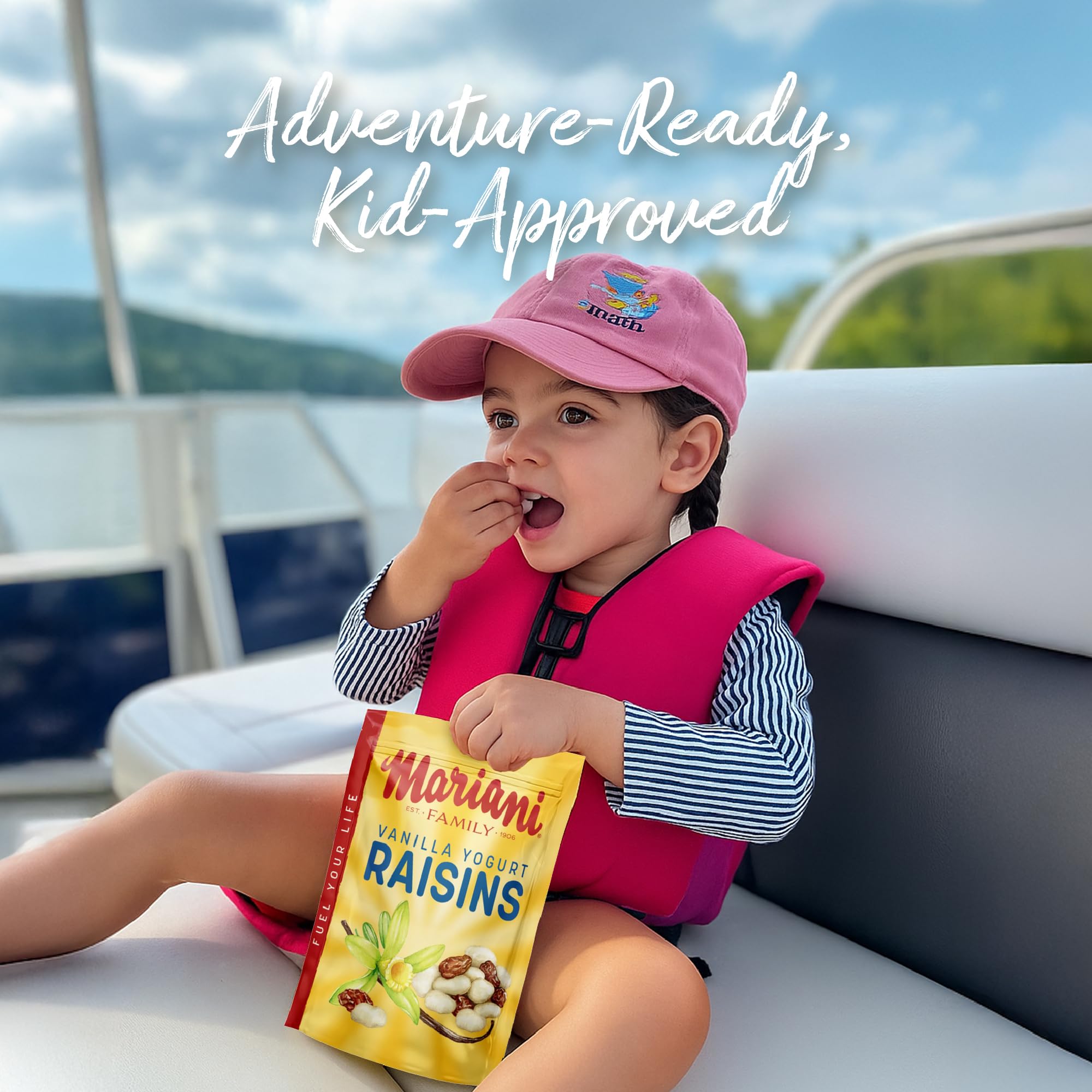 Mariani Vanilla Yogurt Covered Raisins ready-to-eat pack for wholesome portable snack