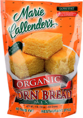 Marie Callender's Organic Corn Bread Mix package – 16 oz, convenient pantry staple for quick family meals.
