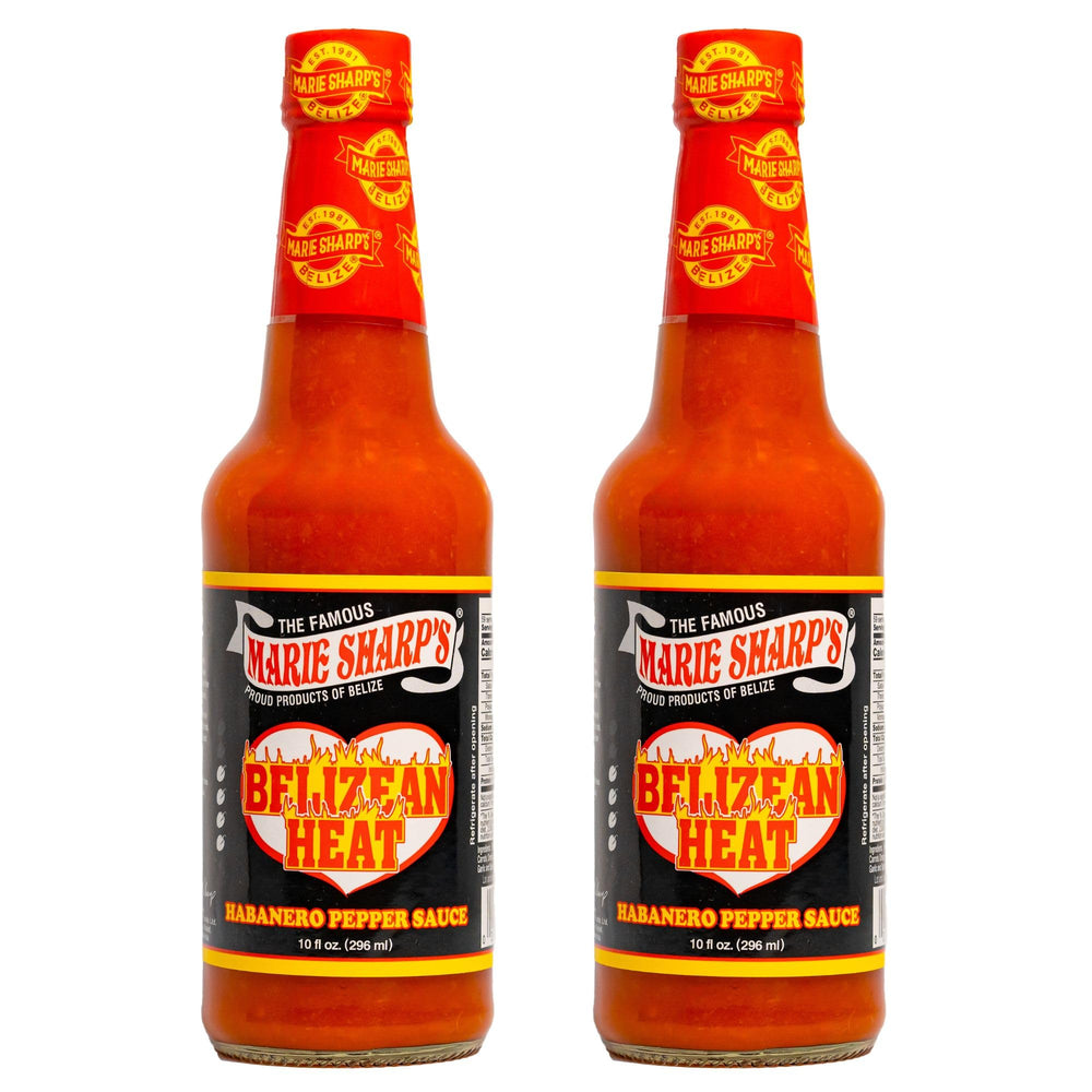 Marie Sharp's Belizean Heat sauce bottle delivers bold habanero flavor for vibrant meals.