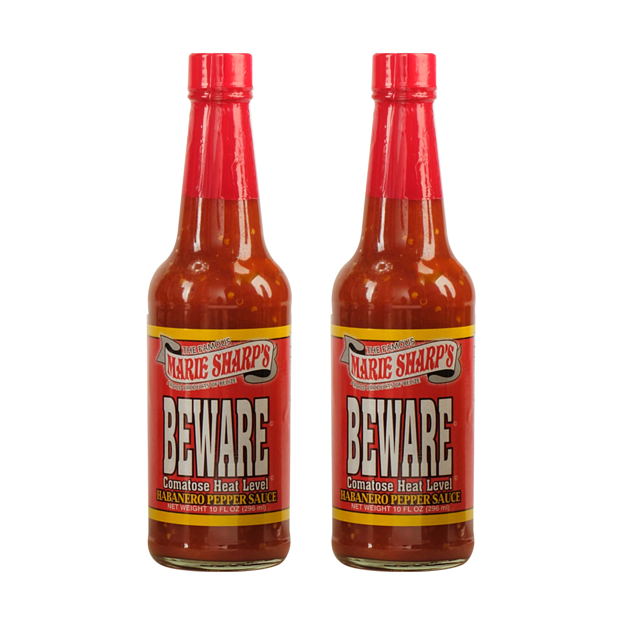 Marie Sharp’s BEWARE Comatose bottle showing extreme heat and bold flavor.