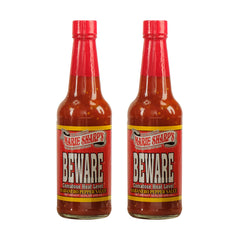 Marie Sharp’s BEWARE Comatose bottle showing extreme heat and bold flavor.
