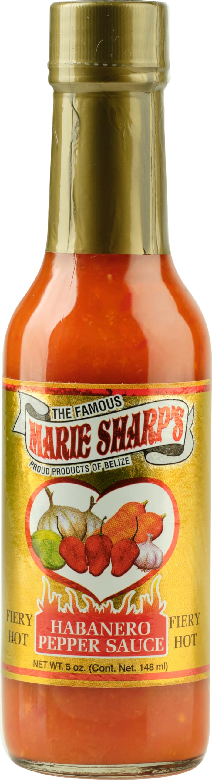 Marie Sharp's Fiery Hot Habanero sauce bottle pour shows bold heat for bold meals