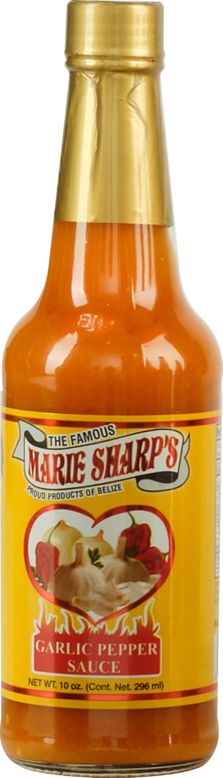 Marie Sharp's Garlic Pepper Sauce 10oz bottle enhances grilled foods