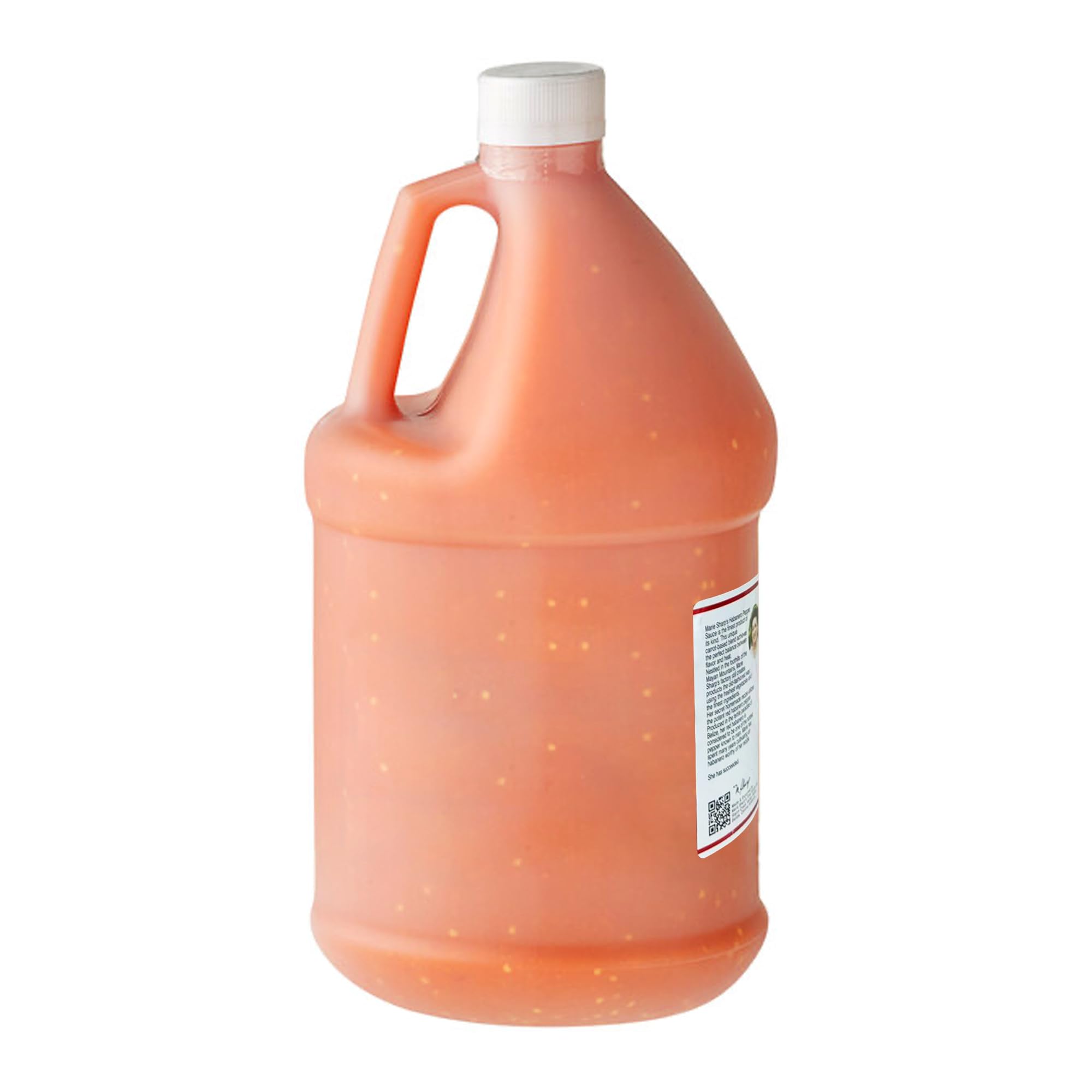Label on Marie Sharp's Hot Habanero shows fresh ingredients and Belizean heritage