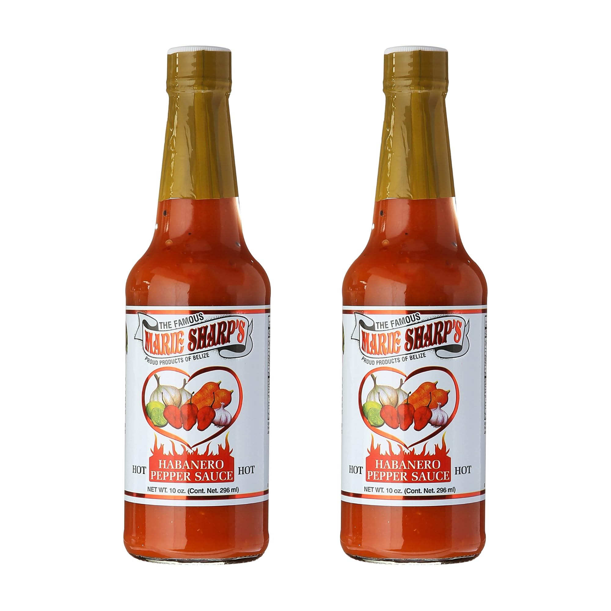 Marie Sharp's Hot Habanero Sauce bottle showcases bold Belizean flavor for everyday meals.