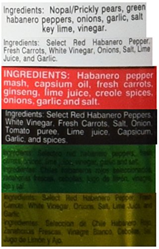 Marie Sharp's Hot Sauce 6 Pack label closeup emphasizes bold Belizean flavor and carrot-based balance.