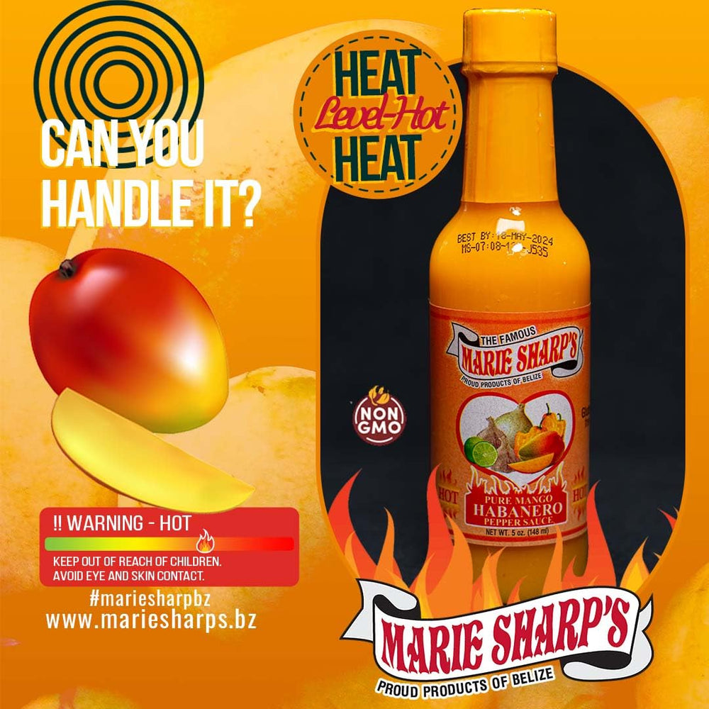Seafood dish paired with Marie Sharp's Mango Habanero for tropical brightness