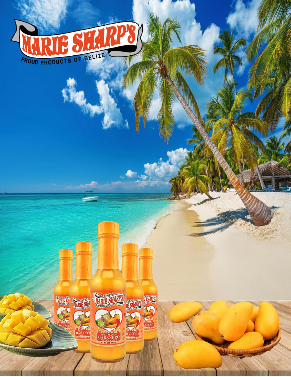 Seafood dish enhanced with Marie Sharp's Mango Habanero for bright, fruity heat