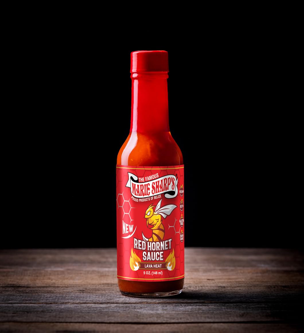 Hot wings with Marie Sharp's Red Hornet for extra kick